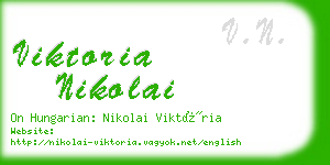 viktoria nikolai business card